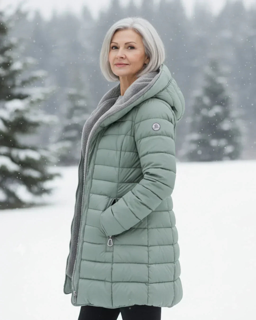 Winterly - Long Quilted Winter Jacket Cold Weather Wear — view 6 of 10