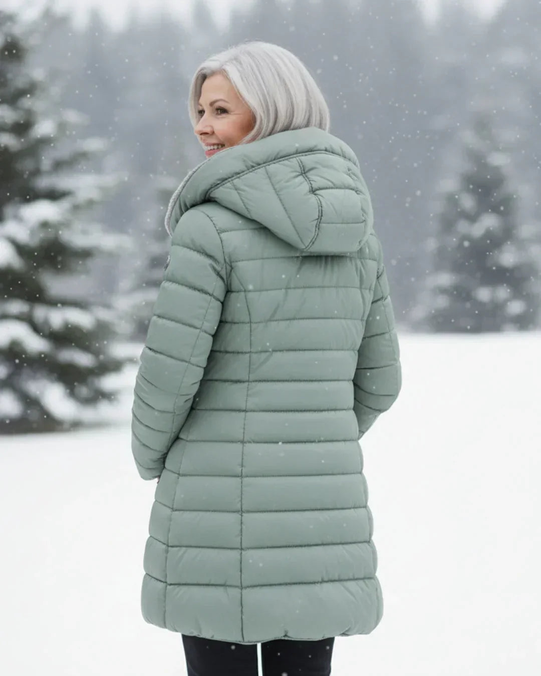 Winterly - Long Quilted Winter Jacket Cold Weather Wear — view 7 of 10