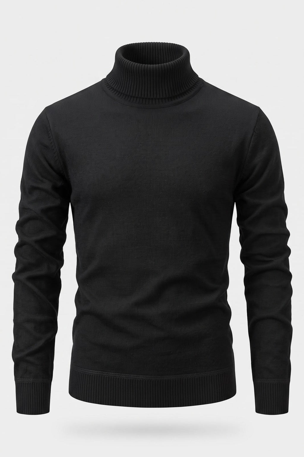 Renfold - Mens Ribbed Turtleneck Sweater Smart Casual Wear — view 9 of 10