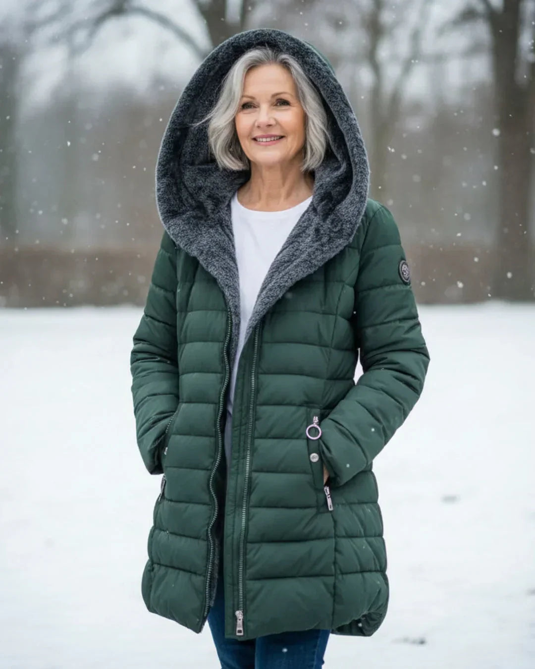 Winterly - Long Quilted Winter Jacket Cold Weather Wear — view 2 of 10