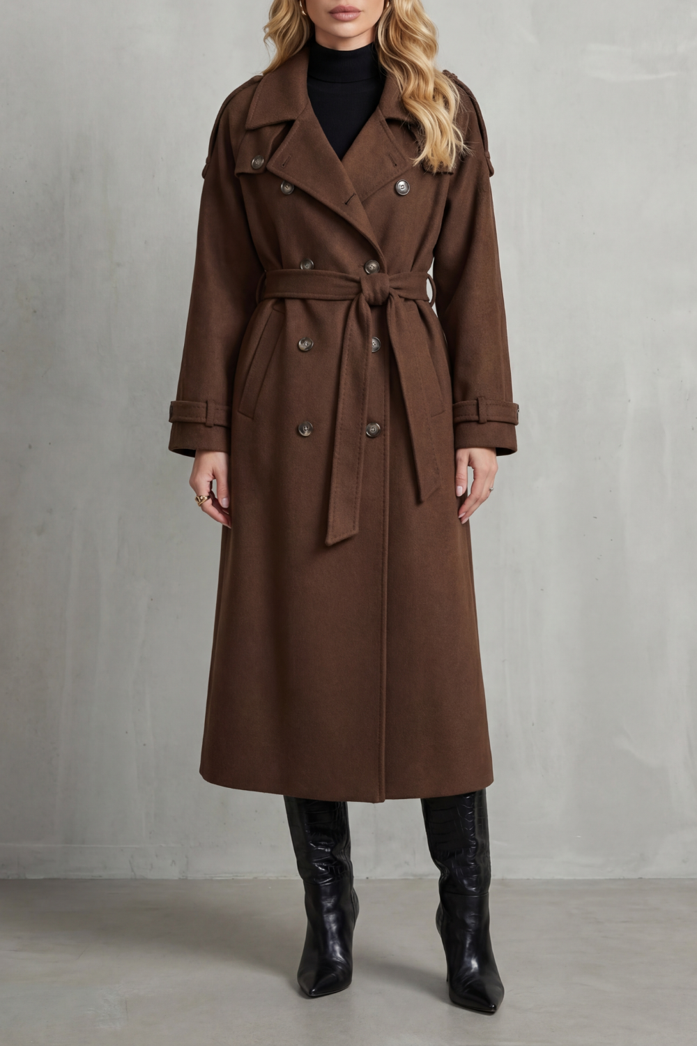 Cavendra - Oversized Wool Trench Coat Everyday Layering