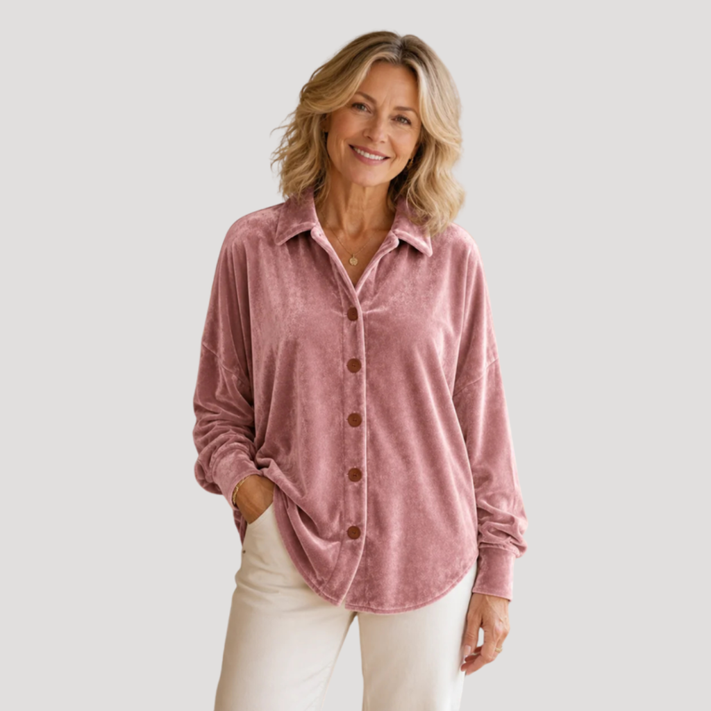 Callisia - Collared Button Front Top Everyday Wear
