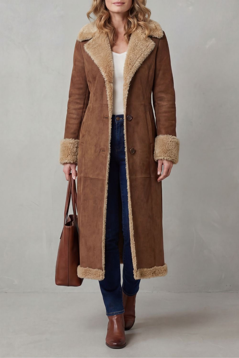 Wyndover - Long Shearling Lined Winter Coat