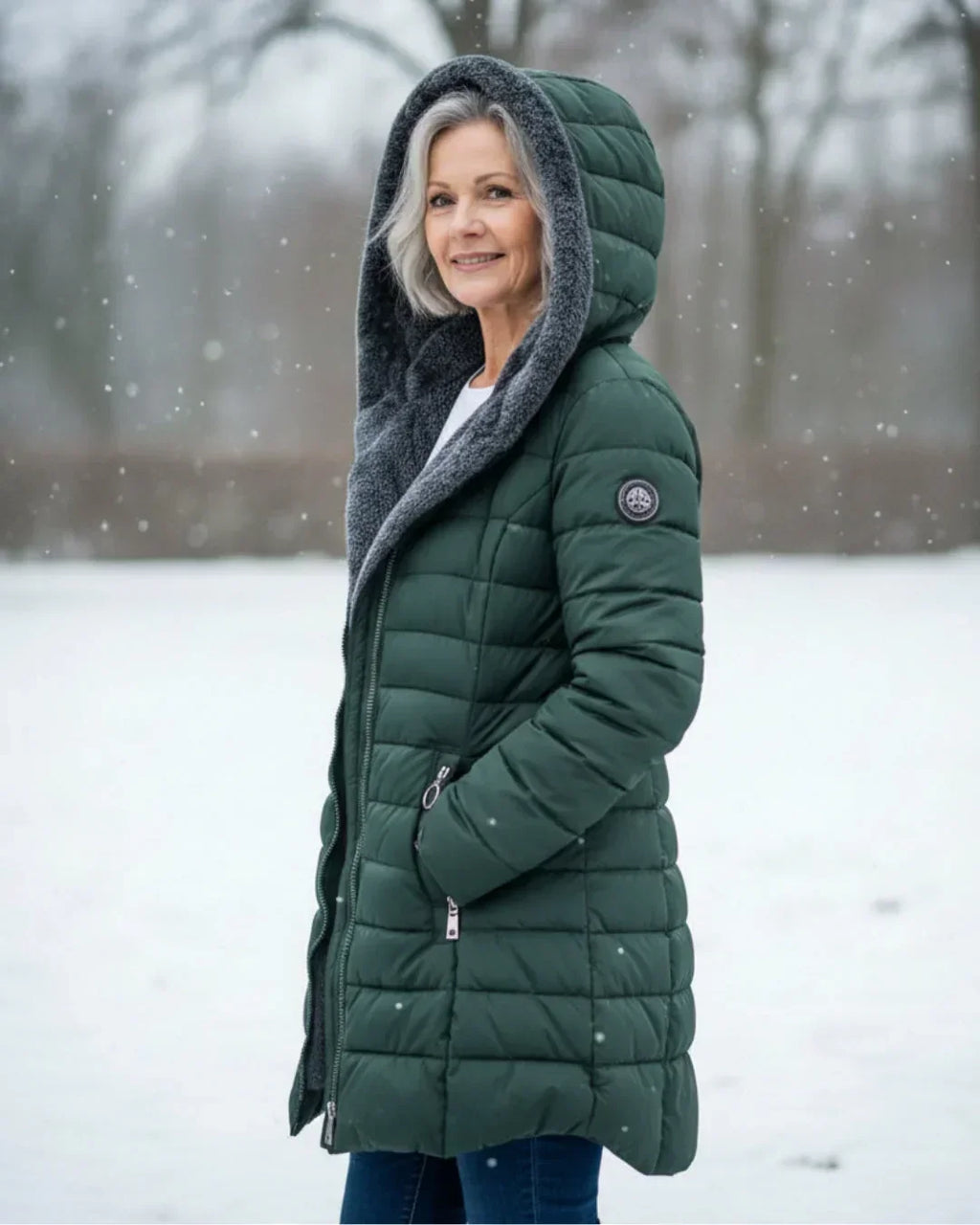 Winterly - Long Quilted Winter Jacket Cold Weather Wear — view 9 of 10