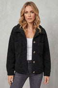 Women's Textured Fleece Jacket - Button-Up Style, Sizes S-3XL — view 2 of 8