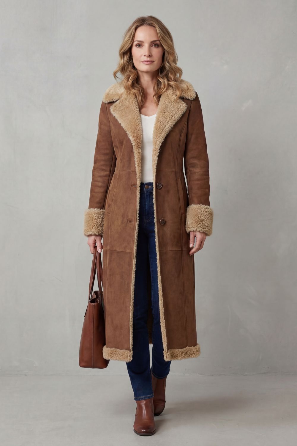 Wyndover - Long Shearling Lined Winter Coat — view 2 of 6