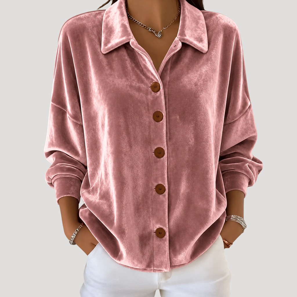 Callisia - Collared Button Front Top Everyday Wear — view 2 of 6