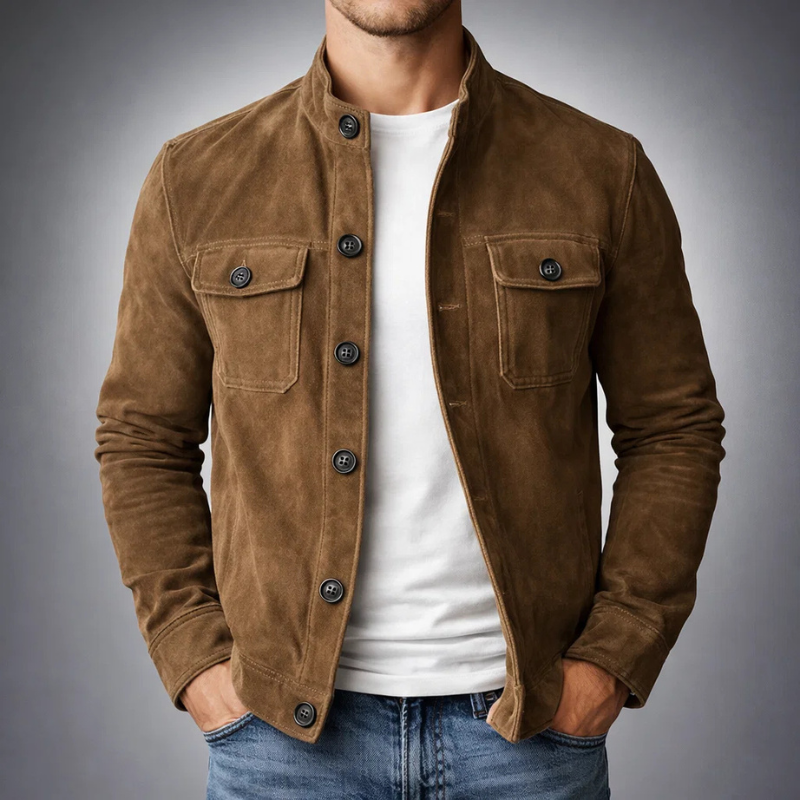 Kestrion - Suede Shirt Jacket Smart Casual Layering — view 2 of 5