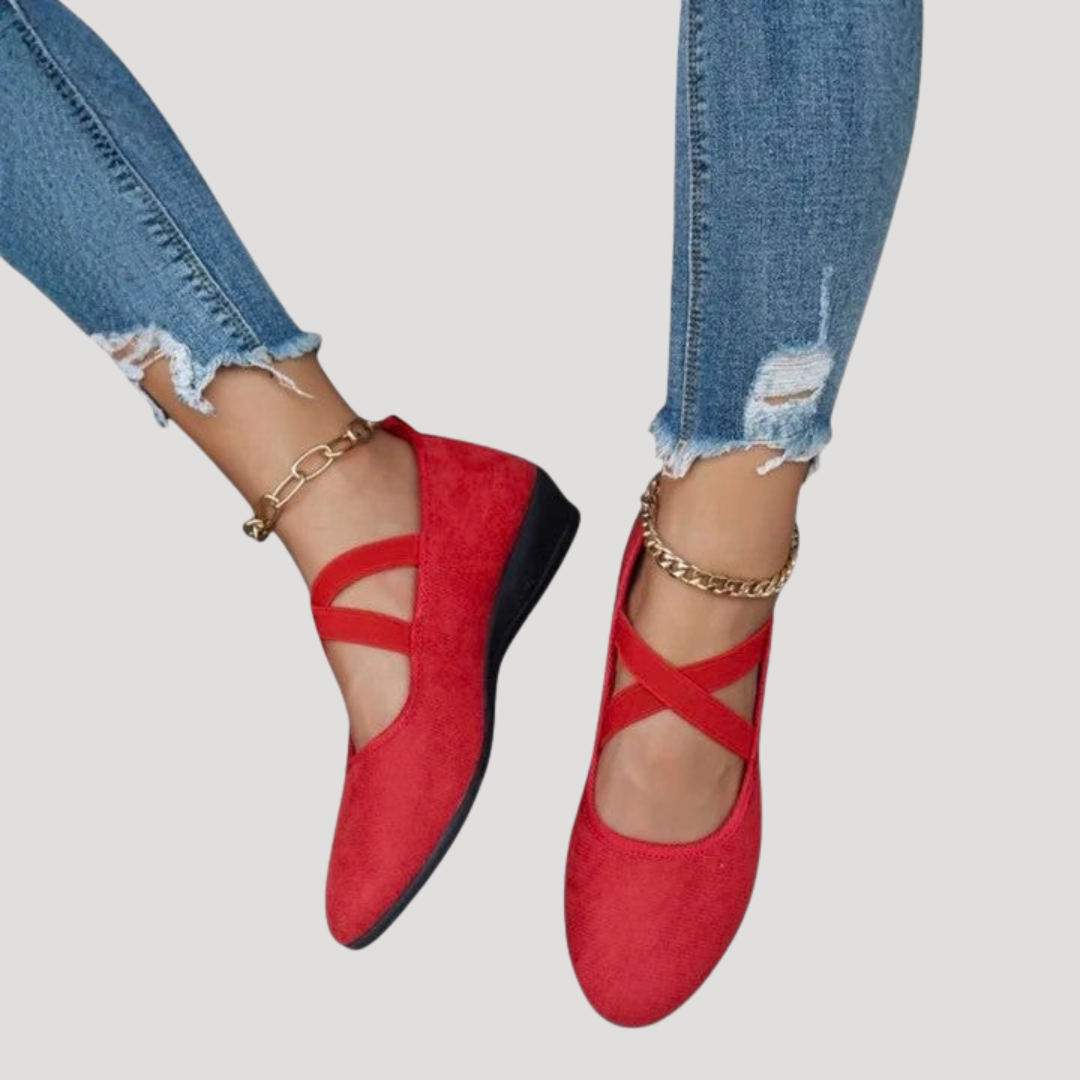Verabel - Mary Jane Comfort Wedge Flat Shoes — view 3 of 4