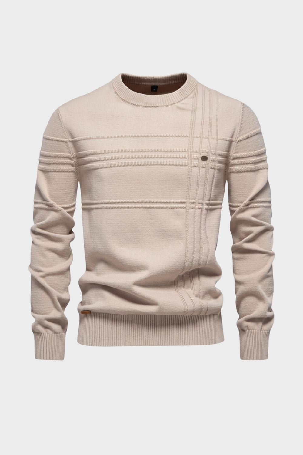 Rennick - Striped Crew Neck Jumper Smart Casual Wear