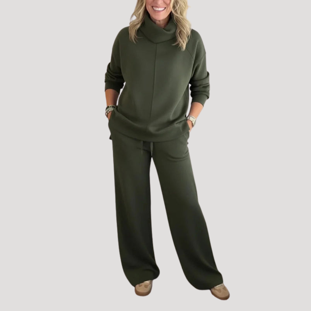 Wrenmoor - Knit Loungewear Set Wide Leg Trousers — view 3 of 10