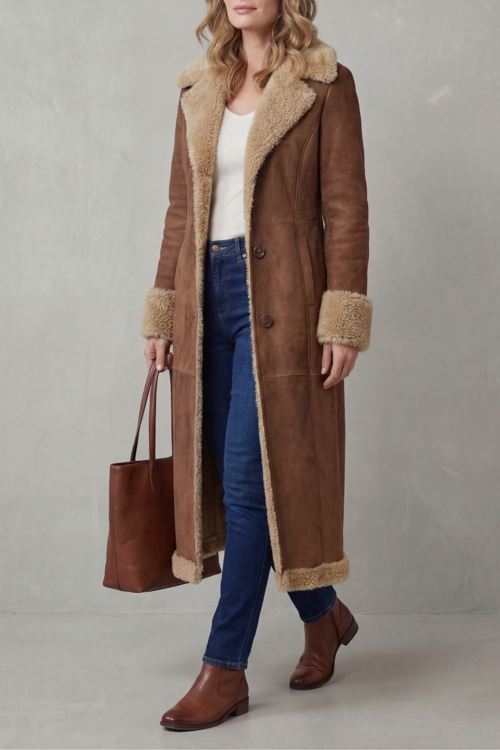 Wyndover - Long Shearling Lined Winter Coat — view 3 of 6