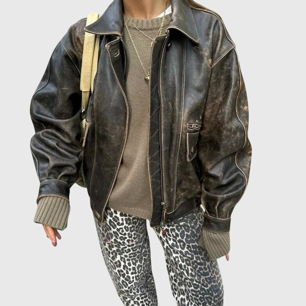 Ocelay - Leopard Print Vintage Cut Jeans Casual Wear — view 5 of 5