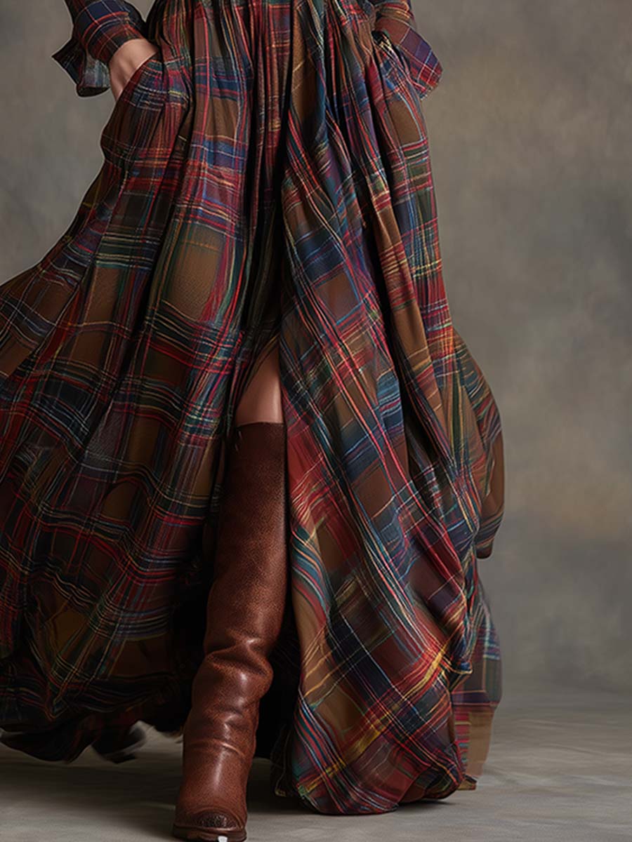 Marlowine - Belted Shirt Maxi Dress Winter Wear — view 5 of 10