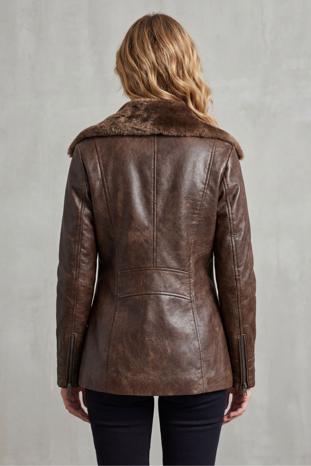 Halstora - Shearling Lined Leather Jacket Cold Weather Wear — view 4 of 5