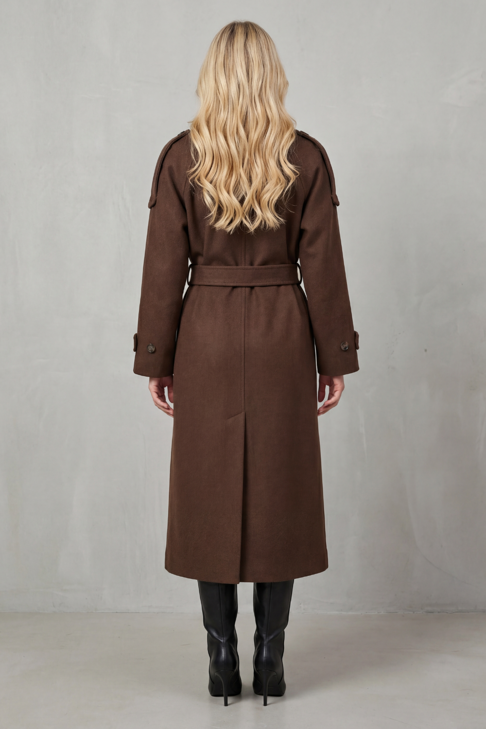 Cavendra - Oversized Wool Trench Coat Everyday Layering — view 4 of 5