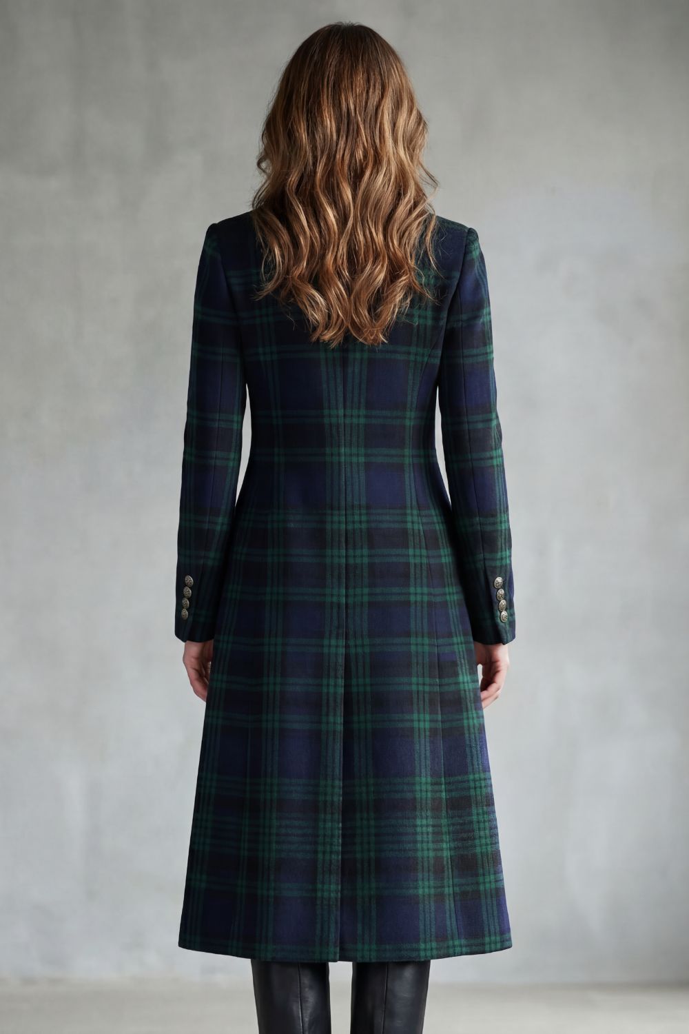 Blackwatch - Wool Blend Check Coat Everyday Winter Layering — view 4 of 5