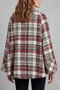 Marchessa - Vintage Check Flare Wool Cape Coat — view 4 of 6