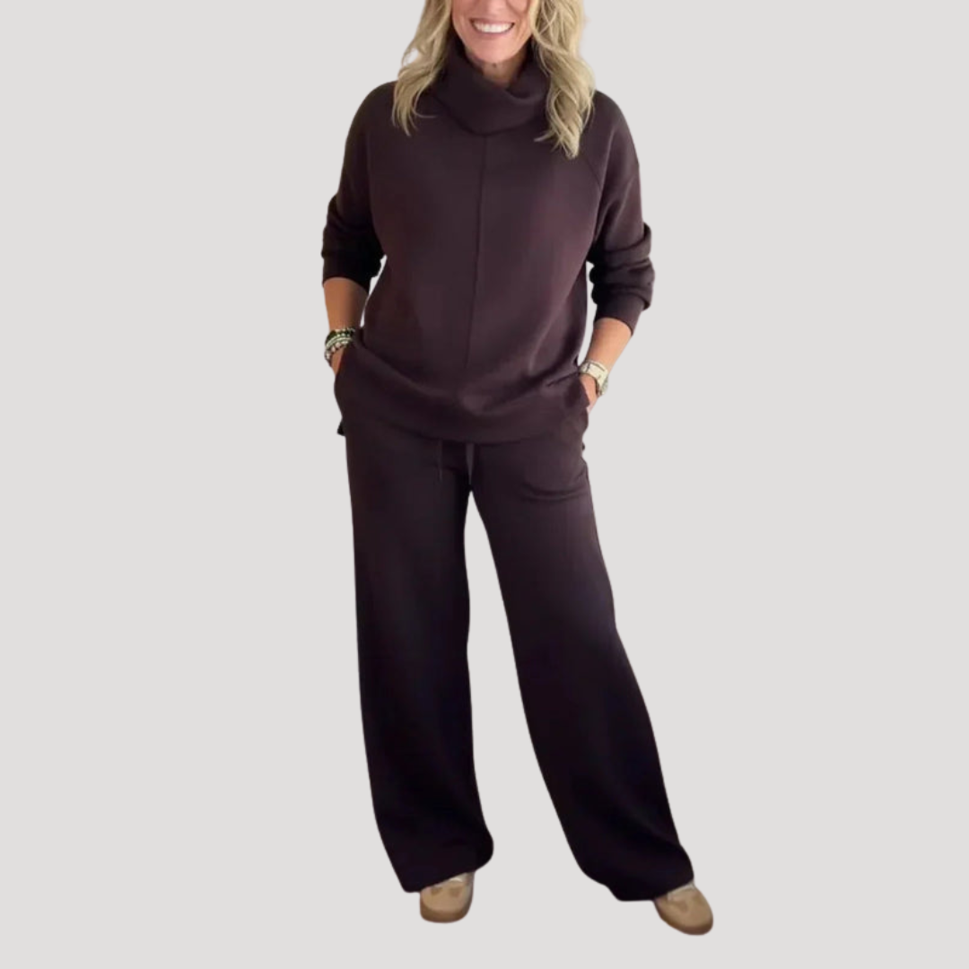 Wrenmoor - Knit Loungewear Set Wide Leg Trousers — view 4 of 10