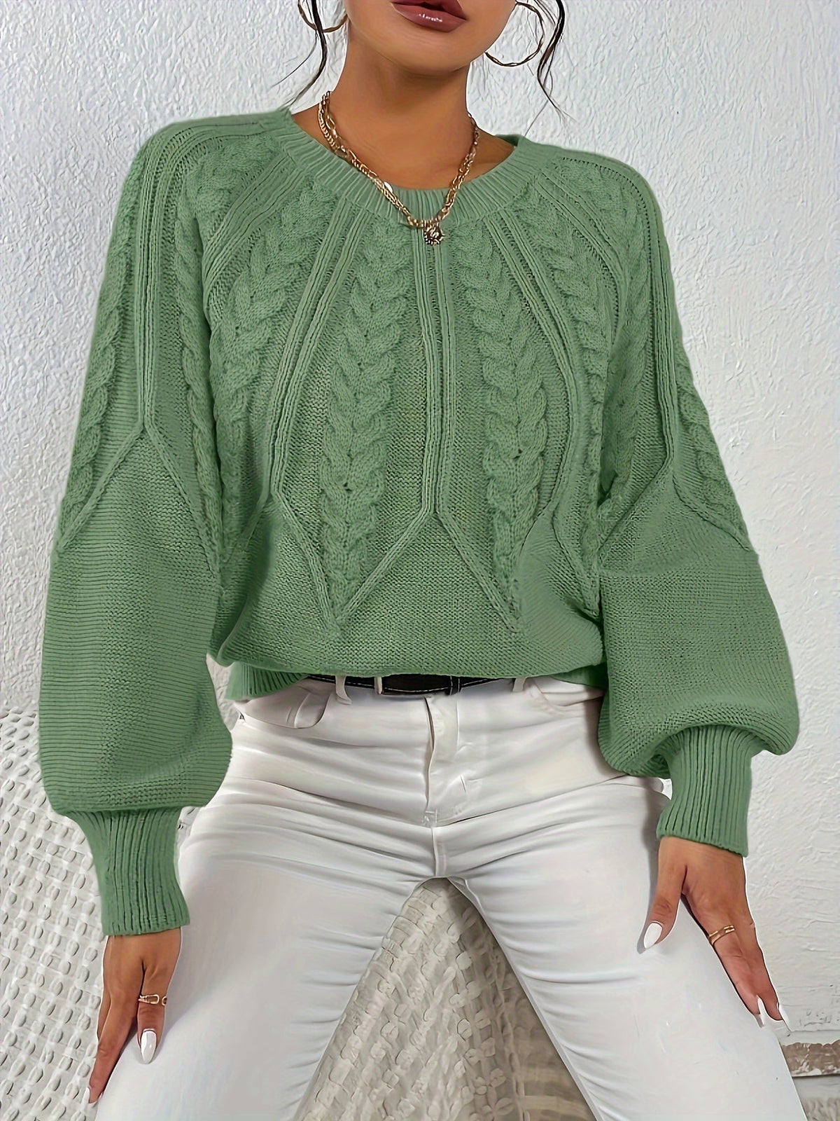 Larkspire - Cable Knit Sweater For Everyday Wear — view 2 of 10