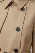 Trench Coat Women's Double-Breasted Classic Belted Long Jacket — view 5 of 7