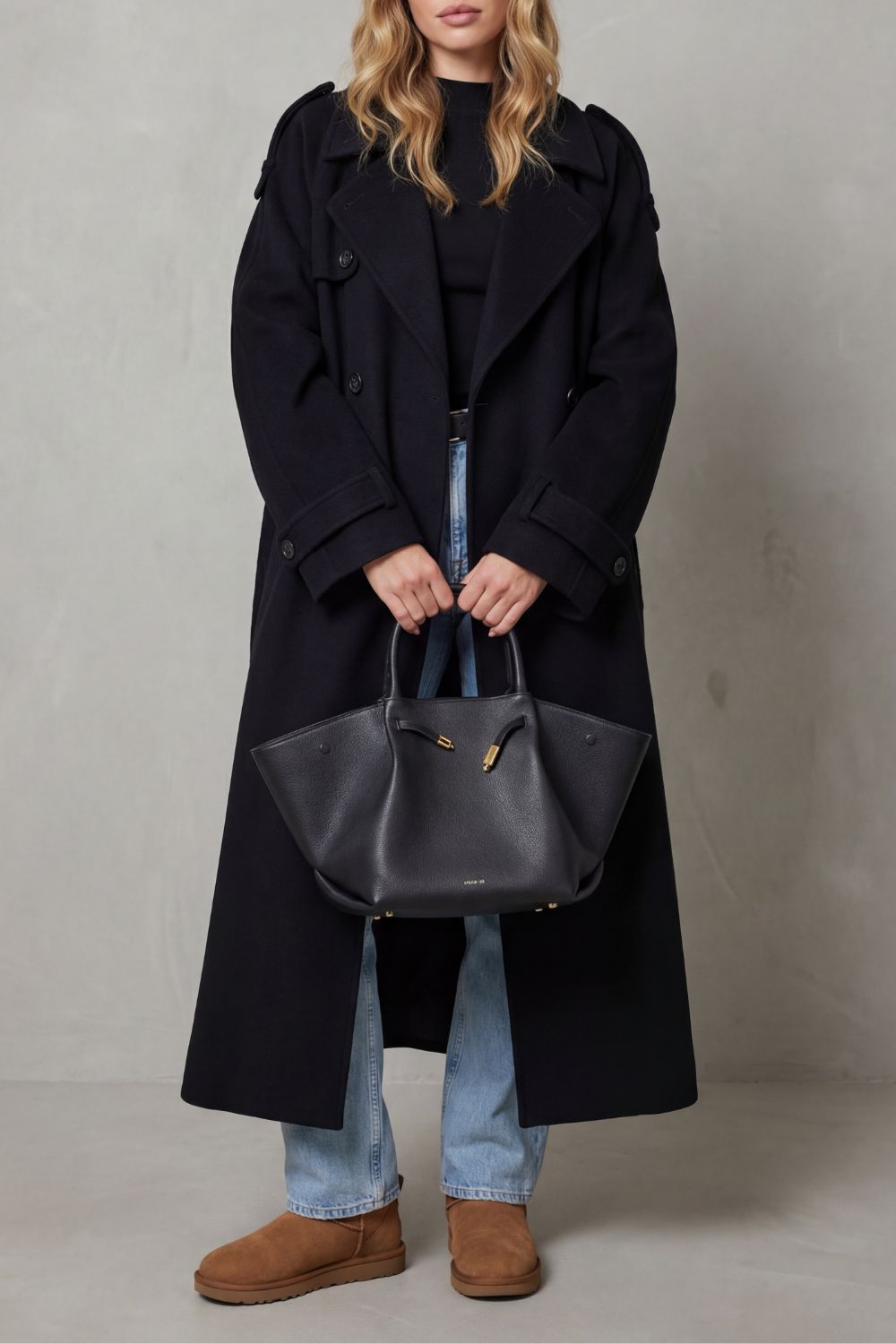 Ostrella - Oversized Wool Trench Coat Everyday Layering — view 5 of 5