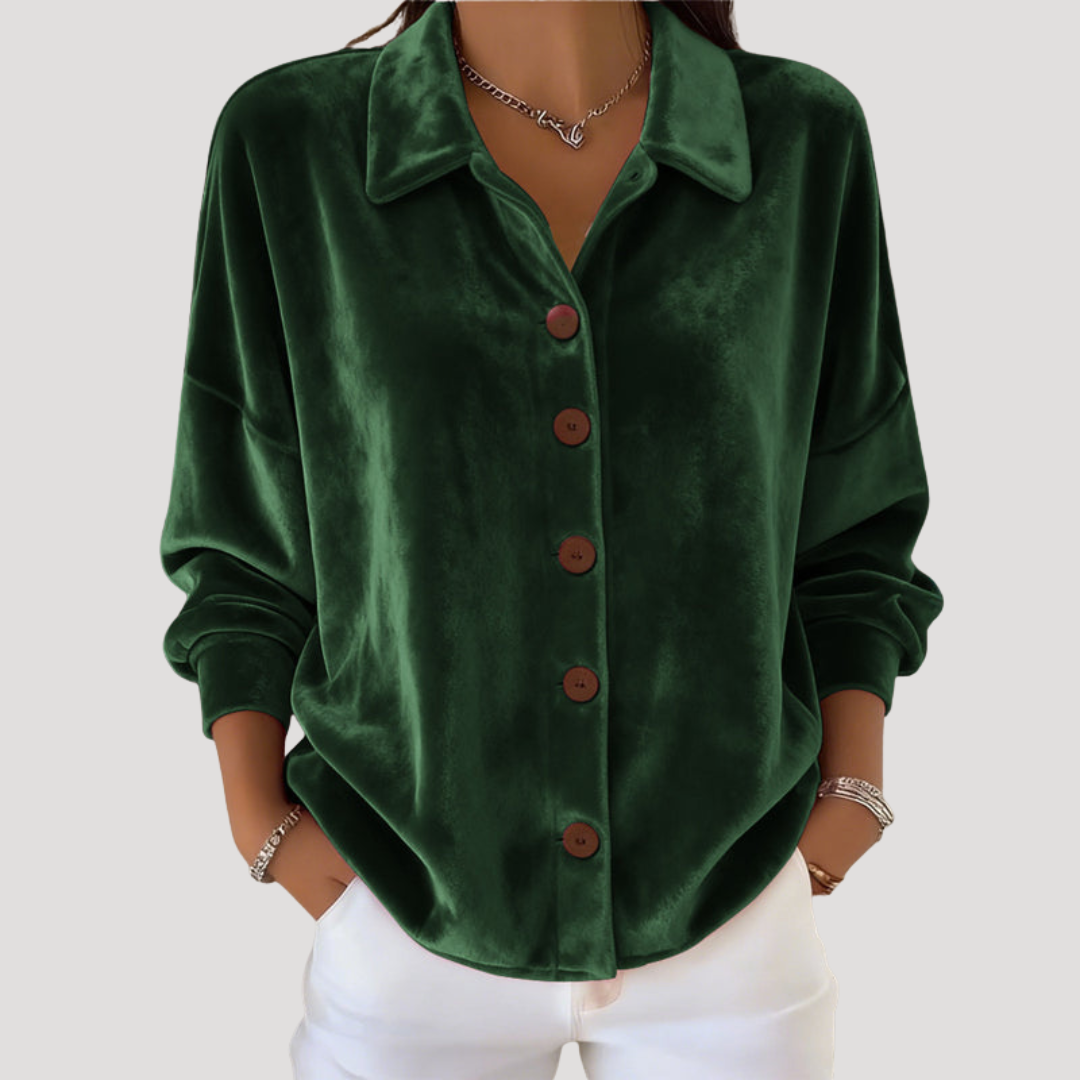Callisia - Collared Button Front Top Everyday Wear — view 6 of 6