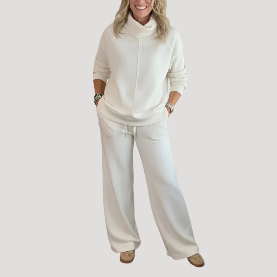 Wrenmoor - Knit Loungewear Set Wide Leg Trousers — view 7 of 10