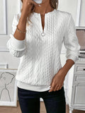 Verinta - Zip Detail Hooded Sweater Everyday Layering — view 3 of 10