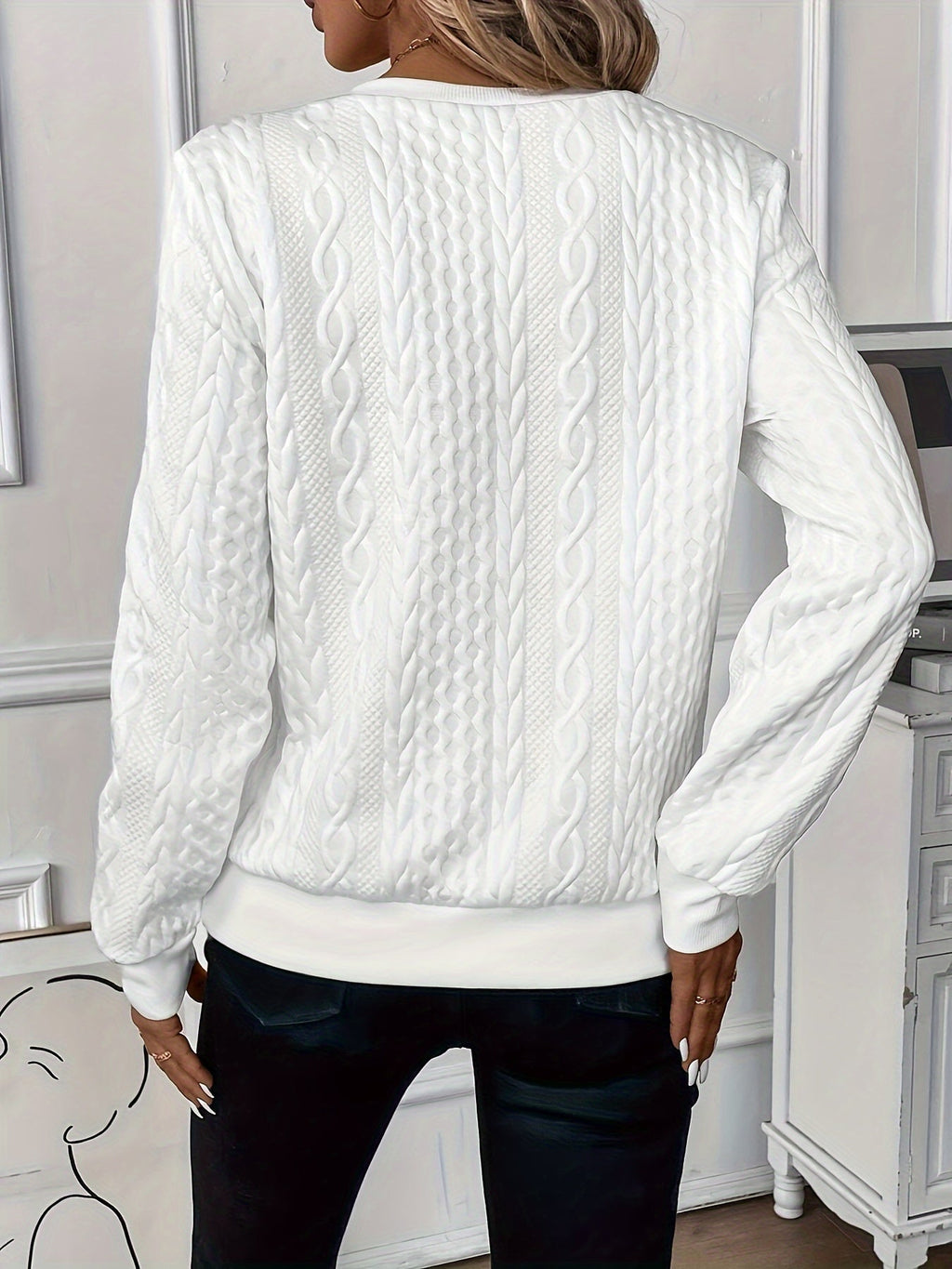 Verinta - Zip Detail Hooded Sweater Everyday Layering — view 8 of 10