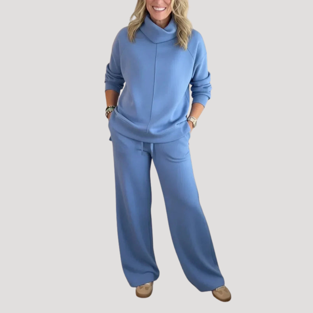 Wrenmoor - Knit Loungewear Set Wide Leg Trousers — view 8 of 10