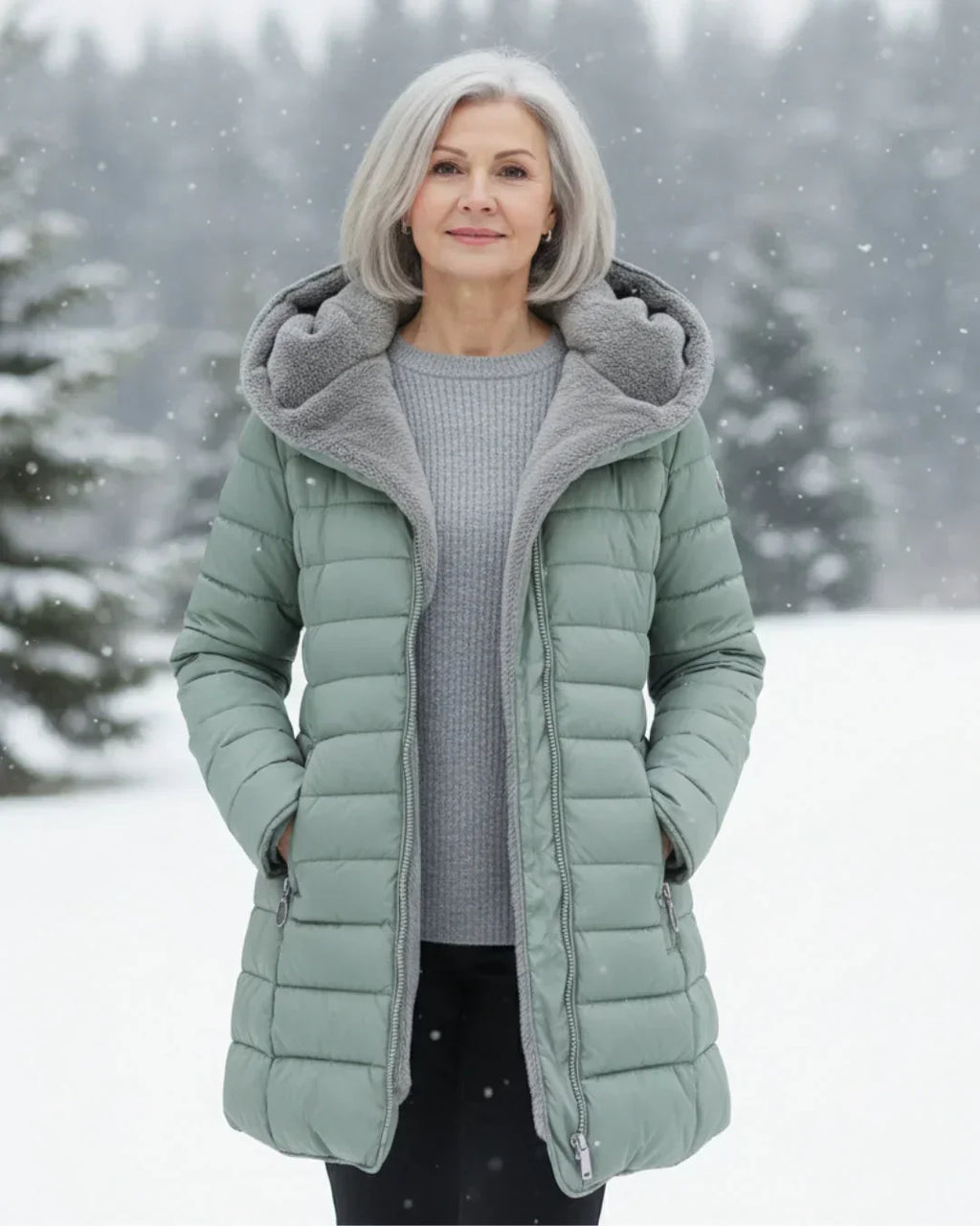 Winterly - Long Quilted Winter Jacket Cold Weather Wear