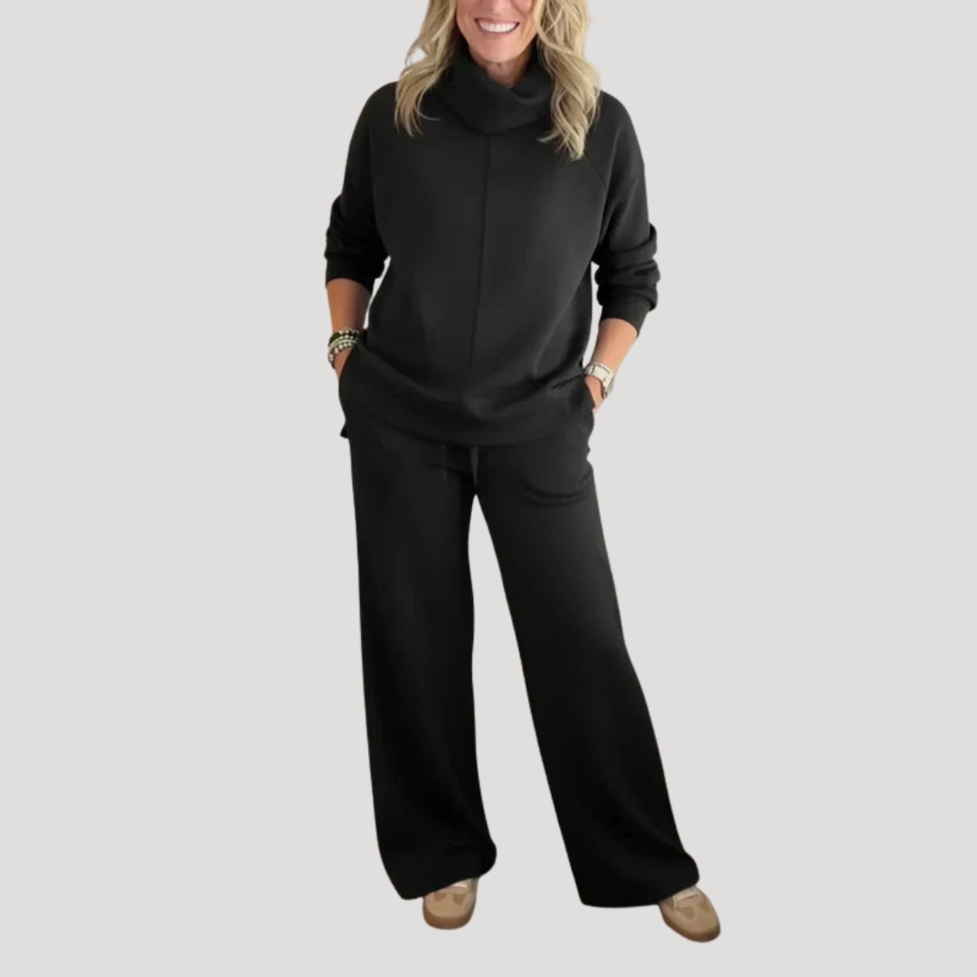 Wrenmoor - Knit Loungewear Set Wide Leg Trousers — view 9 of 10