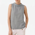 Aella - Sleeveless Top With Roll Neck Workwear Styling
