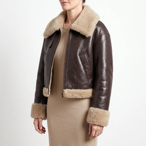 AeroCropped - Reversible Cropped Aviator Jacket Cool Weather Layering