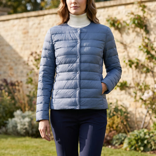 Aerolys - Collarless Lightweight Quilted Jacket Daily Commuting