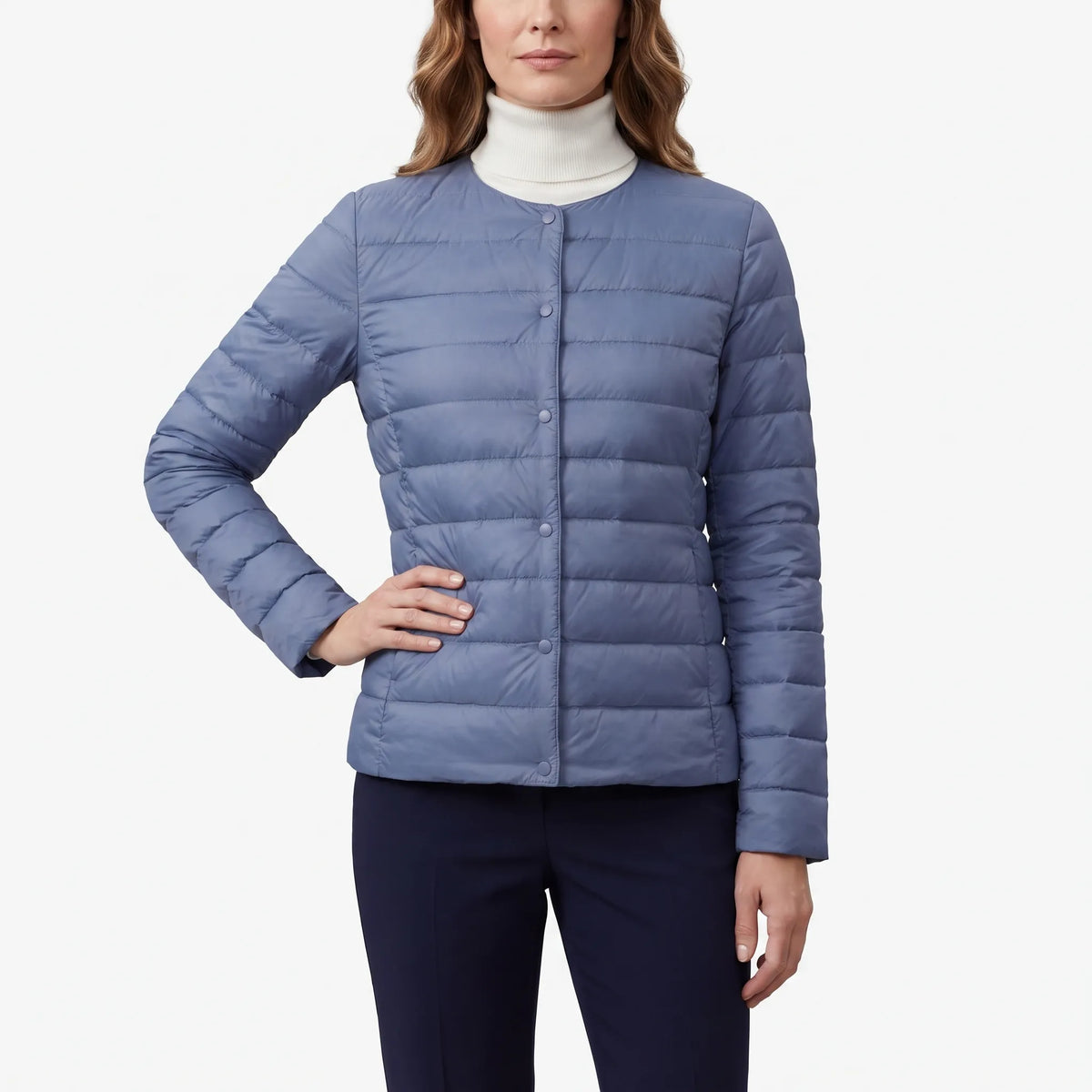 Aerolys - Collarless Lightweight Quilted Jacket Daily Commuting