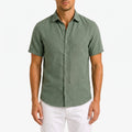 Aeronis - Men's Short Sleeve Button Down Shirt Holiday Evening Dining