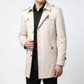 Alturo  - Tailored Mens Long Trench Coat Commuting To Work