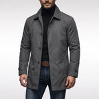 Alveris - Classic Mid-Length Button-Up Mens Overcoat Daily City Commuting — view 4 of 7