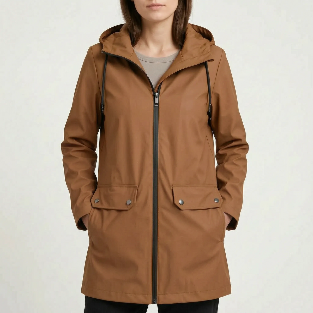 AquaTrek - Longline Hooded Women's Raincoat Daily Commutes