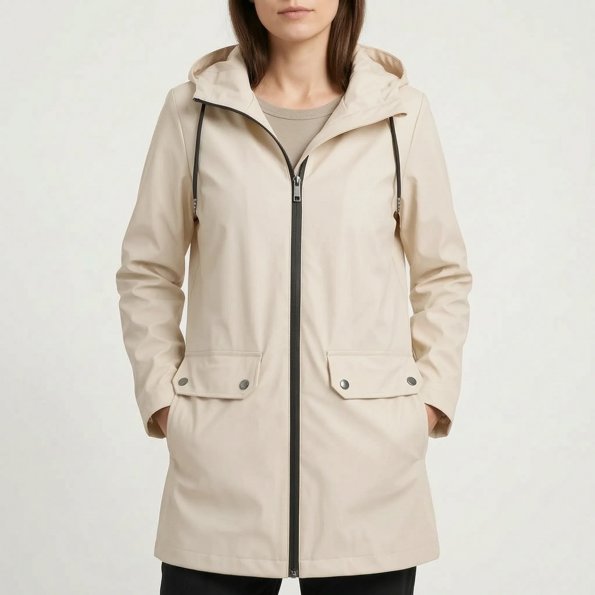AquaTrek - Longline Hooded Women's Raincoat Daily Commutes