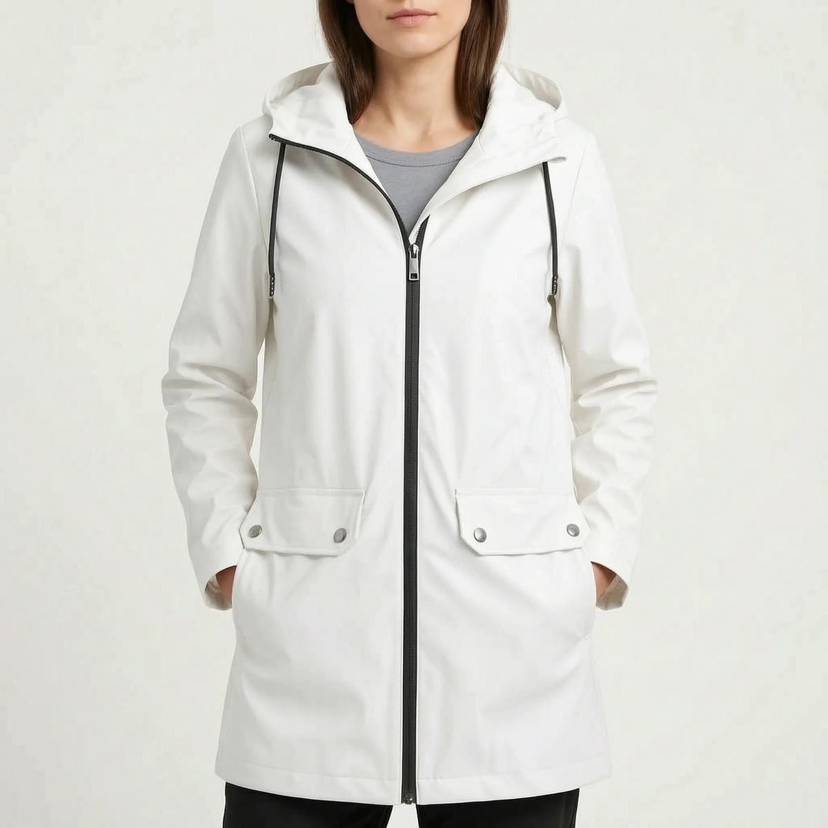 AquaTrek - Longline Hooded Women's Raincoat Daily Commutes