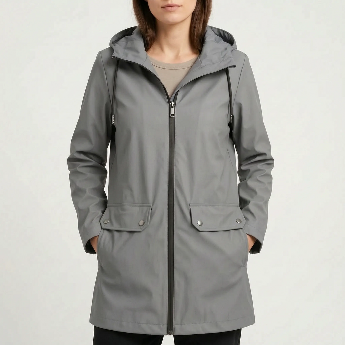 AquaTrek - Longline Hooded Women's Raincoat Daily Commutes