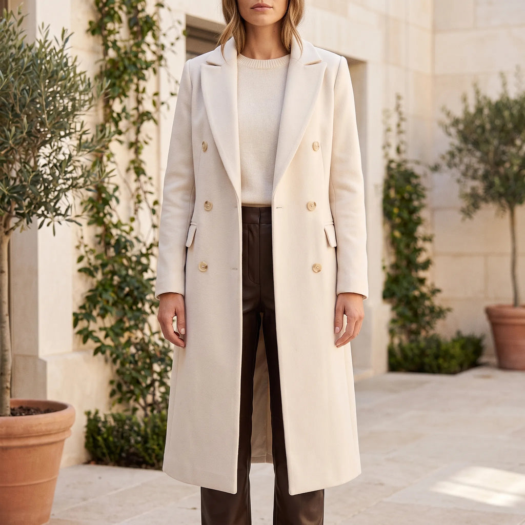 AuraCoat - Double-Breasted Womens Overcoat Everyday Wear