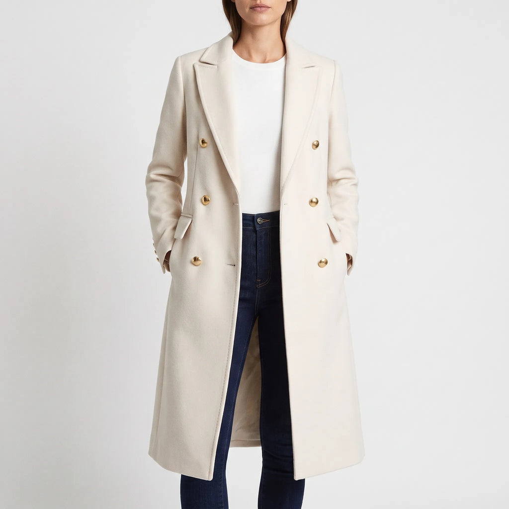 AuraCoat - Double-Breasted Womens Overcoat Everyday Wear