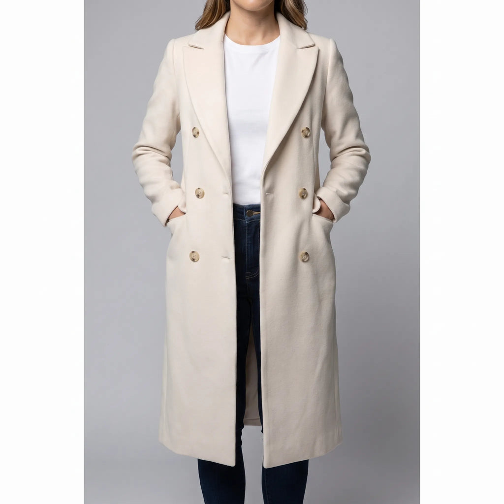 AuraCoat - Double-Breasted Womens Overcoat Everyday Wear