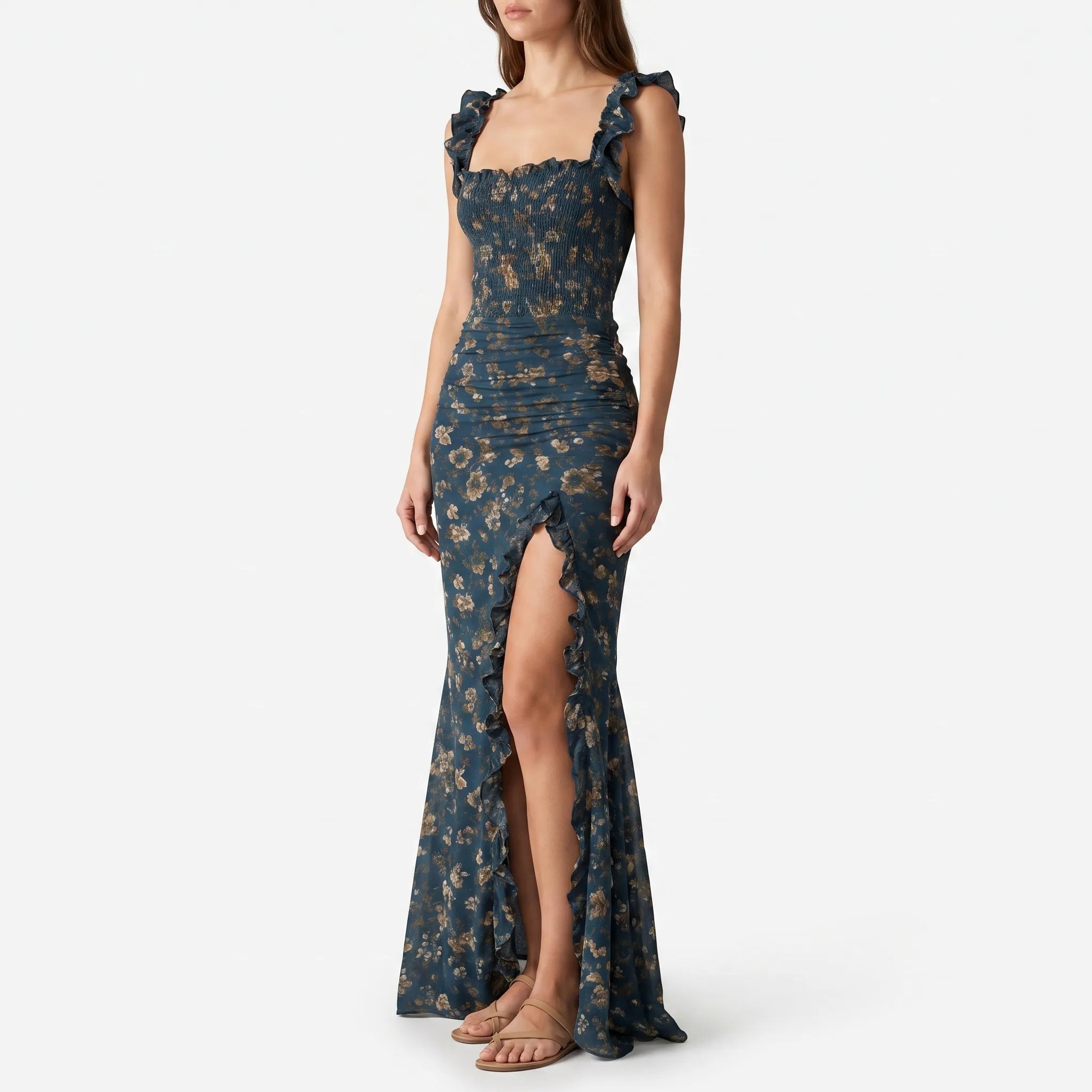 AureliaDress - Bohemian Floral Print Maxi Dress Summer Holidays