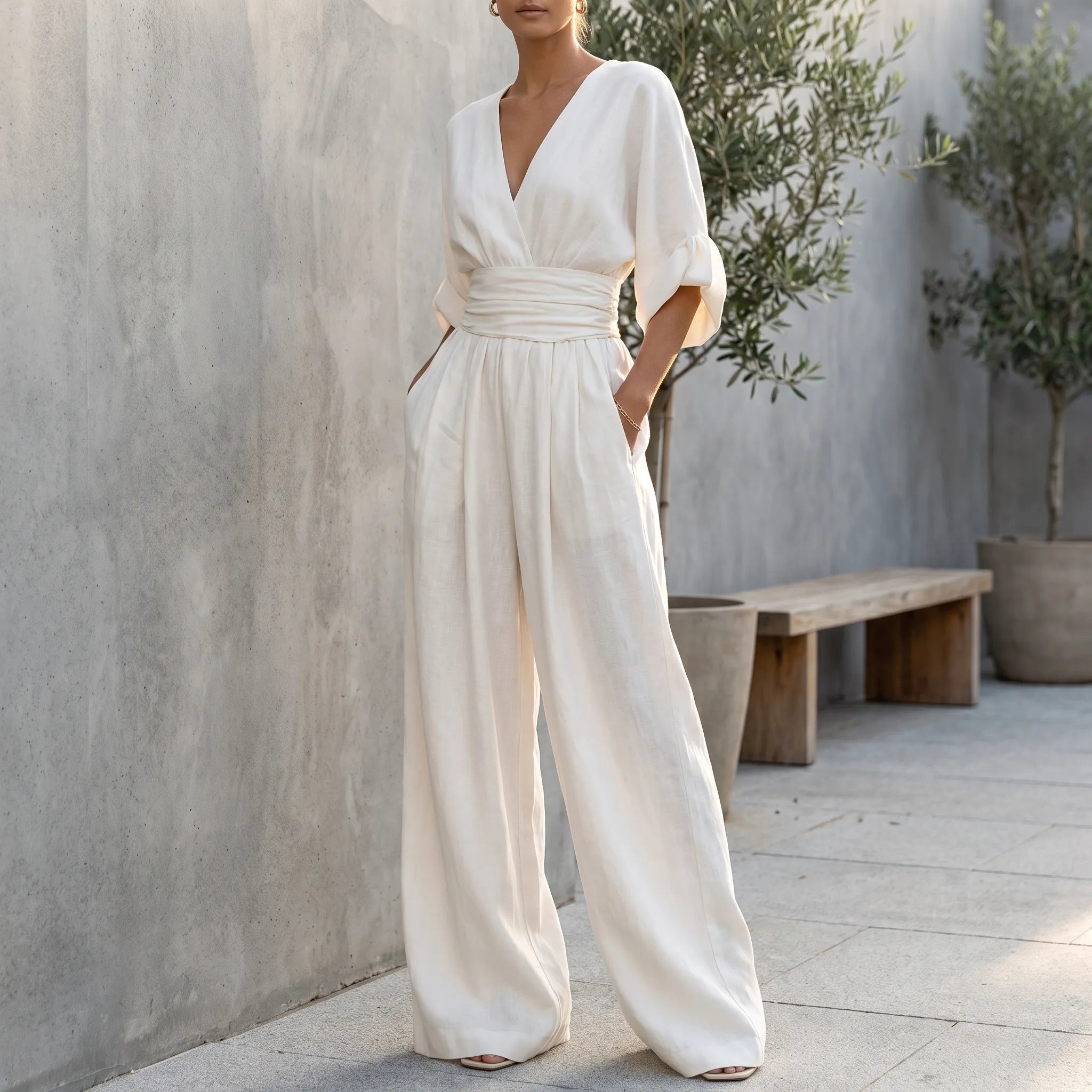 AureliaSuit - Wide Leg Jumpsuit Evening Events