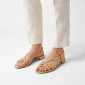 Auria - Metallic Strappy Flat Sandals Summer Holidays